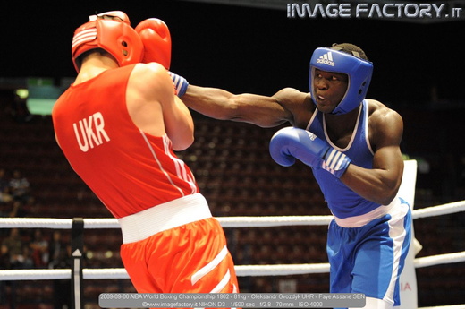 2009-09-06 AIBA World Boxing Championship 1962 - 81kg - Oleksandr Gvozdyk UKR - Faye Assane SEN